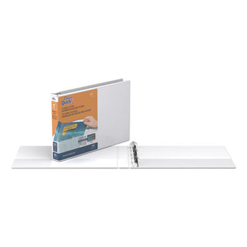 Stride Quickfit Landscape Spreadsheet Round Ring View Binder, 3 Rings, 1" Capacity, 11 X 8.5, White freeshipping - TVN Wholesale
